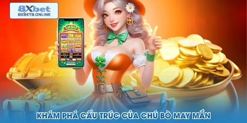 Lưới biểu tượng của game quay hũ Chú Bò May Mắn